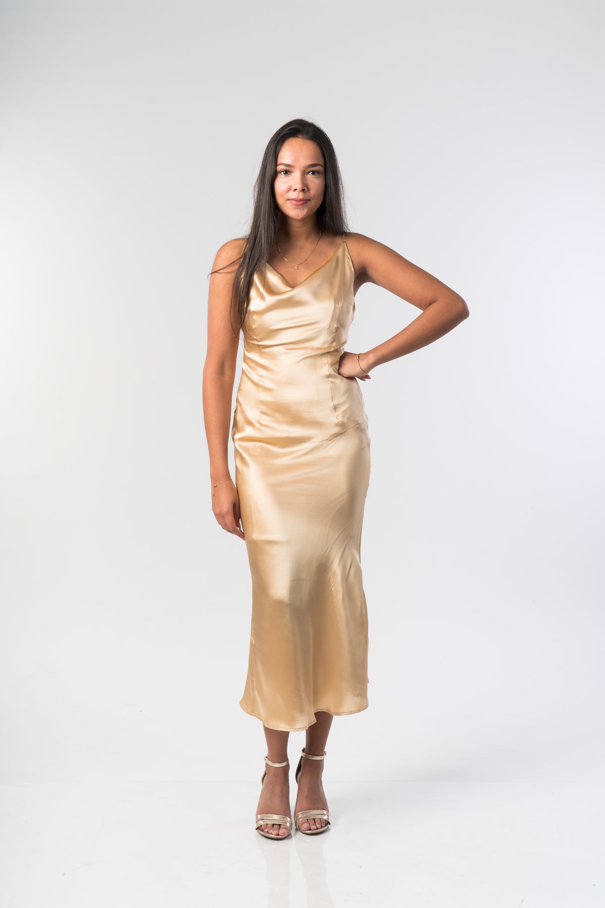 Tetti Slip Dress Gold | 19mm Mulberry Silk | silk di Laurentia